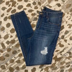 d. jeans Women's Dark Wash Distressed Denim Skinny Jeans Size 8